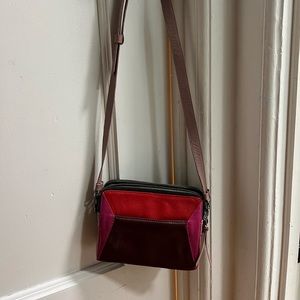 MIN and MON Reversible Leather Crossbody Bag